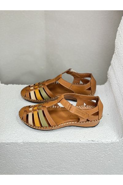 Venüs 23033319HALF OPEN MULTICOLOR GENUINE LEATHER DAILY ORTHOPEDIC SHOES WOMEN