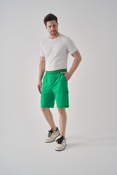 Shooter Sportswear Ανδρικό καλοκαιρινό σορτς Green Cargo Pocket Άνετη εφαρμογή