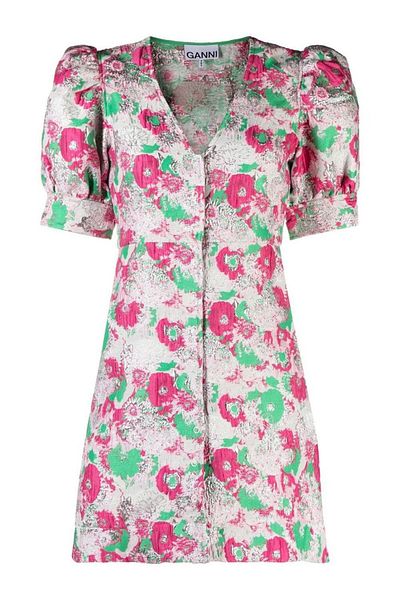 GANNI Rochie mini cu imprimeu Ganni