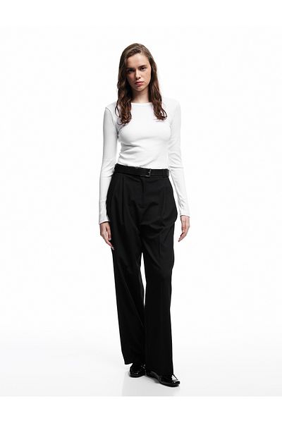 Koton Cotton Slim Fit Camisole Long Sleeve Crew Neck T-Shirt