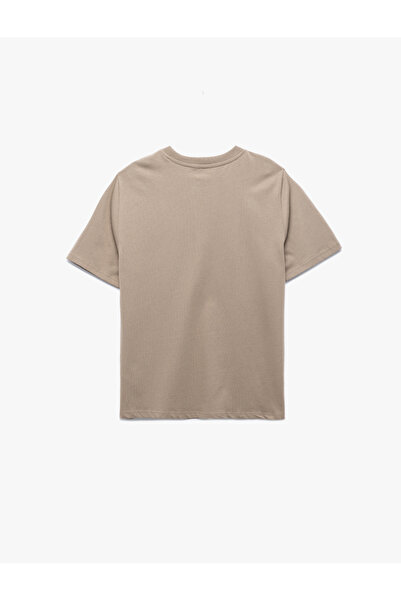 Koton Cotton Short Sleeve Regular Fit Crew Neck Minimal Printed T-Shirt