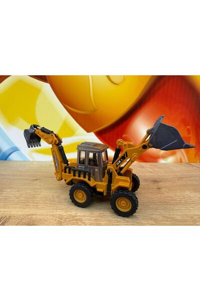 scntoys Oyuncak Buldozer Metal Kepçe Çift Taraflı İş Makinası Oyuncak İş Maki...