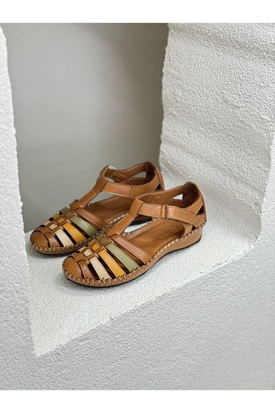Venüs 23033319HALF OPEN MULTICOLOR GENUINE LEATHER DAILY ORTHOPEDIC SHOES WOMEN