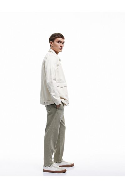 Koton Pocket Detailed Cotton Straight Fit Waist Lace-Up Gabardine Trousers