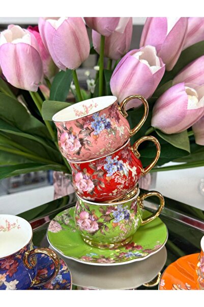 Kosova Rose 6 Kişilik Porselen Fincan Takımı 90 Ml