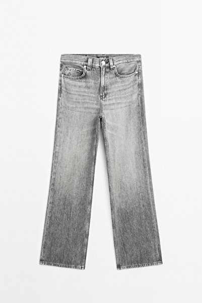 Massimo Dutti Yüksek bel geniş paça jean