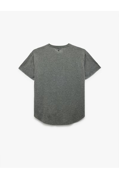 Koton Crew Neck Short Sleeve Printed Oversize Sports T-Shirt