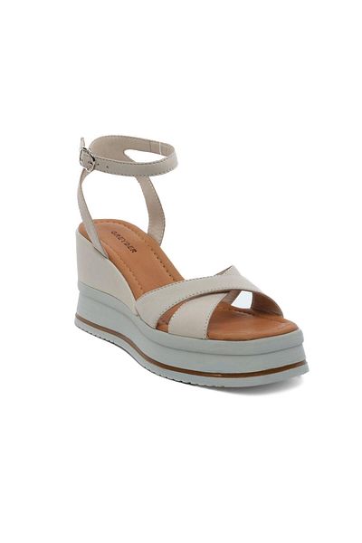Greyder 59260 White Genuine Leather Women's Sandals