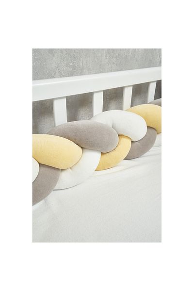 TWINS Protectie laterala pentru patut din catifea, impletita, 240 cm