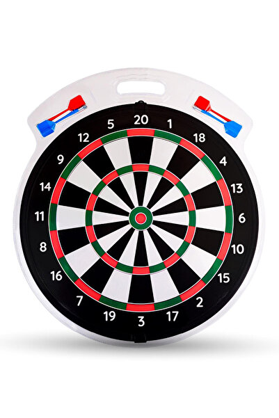 AVESSA Manyetik Dart Seti 38 CM - Çift Taraflı Dart Tahtası - Ultra Güçlü Neodyum Mıknatıs - HD Baskı