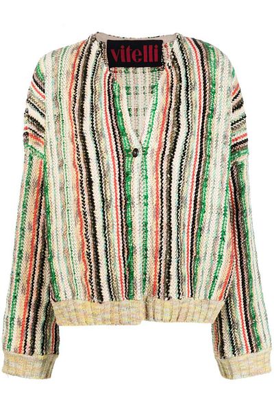 VİTELLİ VITELLI Cardigan din bumbac cu amestec de in Vitelli