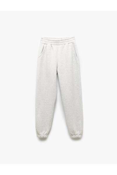 Koton Şardonlu Cepli Beli Lastikli Oversize Jogger Eşofman Altı