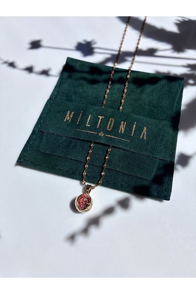 Miltonia Abundance Pomegranate Steel Necklace