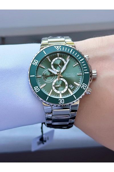 Ferrucci Men's Green Functions Active Metal Cord Wrist Watch
