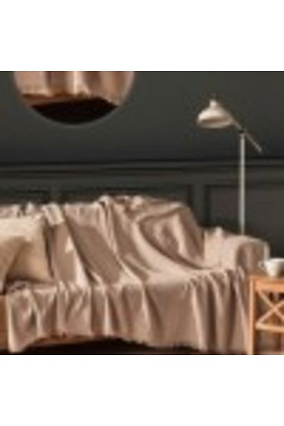 Viaden Thin Throw with Tassels, 170x200cm, Merlin Beige