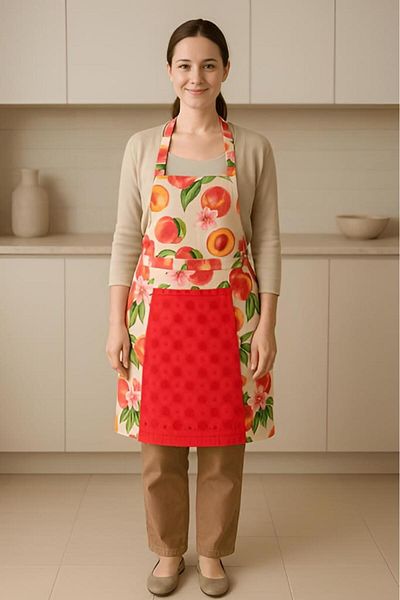 MODALİN Towel Kitchen Apron Practical Use Apron