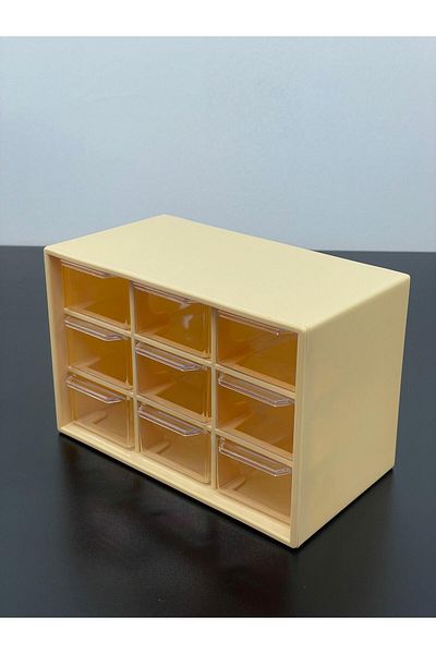 YzHome Plastic Drawers 9 Compartments Organizer Jewelry Buckle Accessory Storage Organizing Box Box Storage Container
