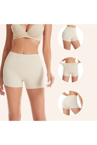 AY'S SHOP ONLİNE Women's Polfa Model Laser Cut Recovery No Trace Invisible Seamless Skin Color Boxer