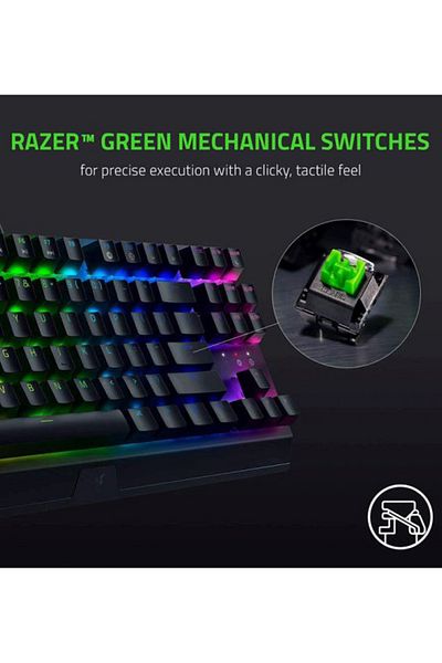 RAZER BlackWidow V3 Tenkeyless - Mechanical Wired Gaming Keyboard Black - US Layout