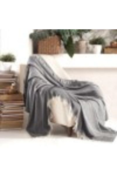 Viaden Thin throw with tassels, 170x210cm, Etnik Gray Anthracite