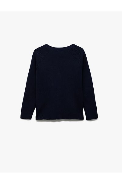 Koton V-Neck Long Sleeve Buttoned Knitwear Cardigan