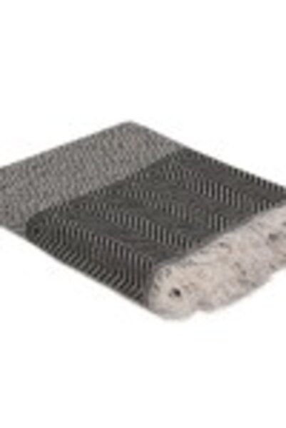 Viaden Thin Throw with Tassels, 170x210cm, Etnik Black