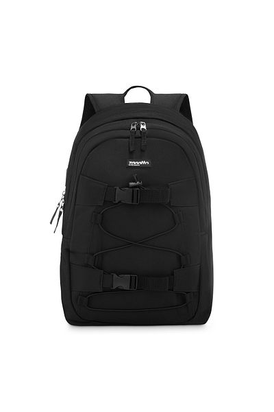 zagatto Skateboard backpack, black, school use, A4 compatible, lightweight and durable, ZG69