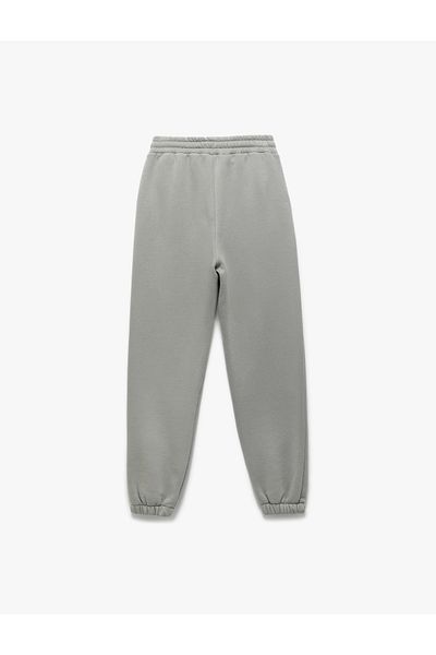 Koton Comfortable Fit Jogger Sweatpants with Raised Pockets and Lace-Up Waist