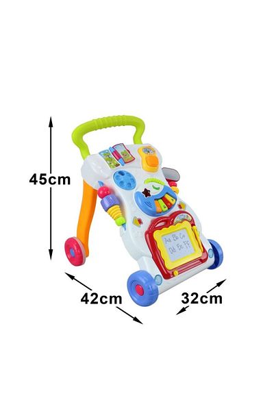 ideal STORE Premergator Copii cu Centru de Activitati Muzical, Alb