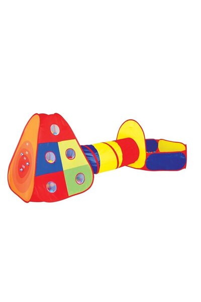 ideal STORE Cort tip tunel pentru copii, 300 x 120 x 100 cm, 80 bile, 3 ani+