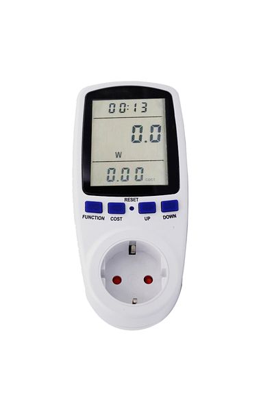 Palmonix Socket with LCD Display for Measuring and Monitoring Electricity Consumption and Voltage, 360