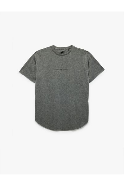 Koton Crew Neck Short Sleeve Printed Oversize Sports T-Shirt