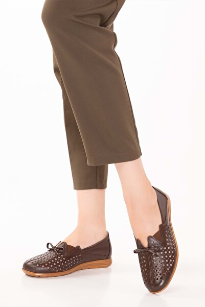 Gondol Ежедневни обувки от естествена кожа с ортопедична подметка esfa.2605 Кафяви