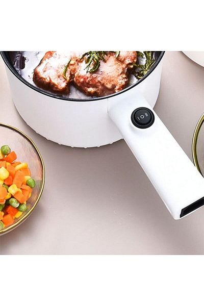 Generic Non-Stick White Electric 450W Multifunctional Direct Power Cooker For Noodles Egg Steam With Handle