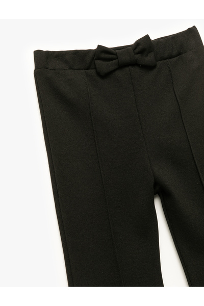 Koton Fiyonklu Viskon Karışımlı İspanyol Paça Tayt