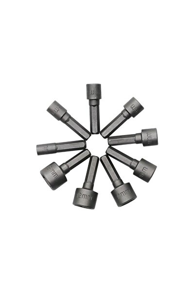 COMBAT 9 Parça Somun Anahtarı Somun Matkap Uçları Sıkma Seti