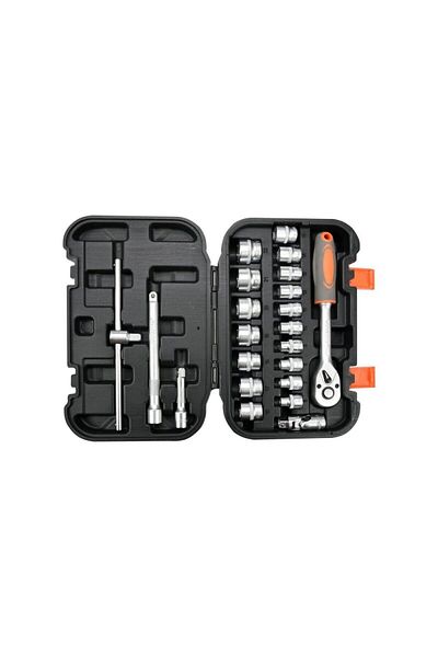 ideal STORE Ideal STORE Professional socket set, 22 pieces 3/8, includes ratchet, extensions, sockets