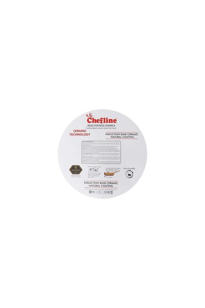 Chefline Induction Base Ceramic Natural Coating Sauce Pan, 16 cm, Black Eco-Friendly Non-Stick