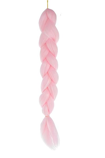 ideal STORE Pink IdealStore synthetic hair extension for braids or ponytails, Length 60 cm, Weight 100g, Re