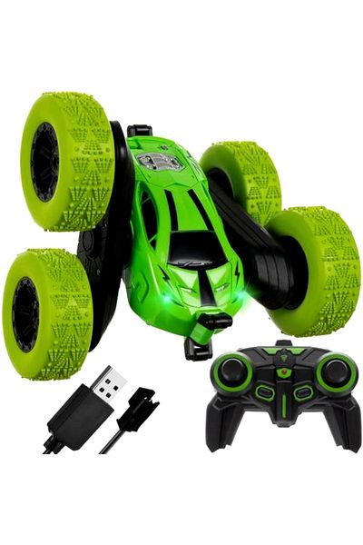 ideal STORE idealStore CrazyAcroBat Remote Control Acrobatics Car, with Lights, 360 Rotation, Rubber Wheels,
