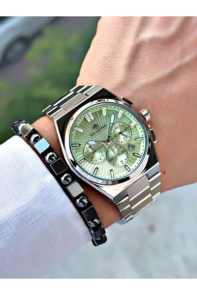Bentini Men's Wrist Watch – Functional, Steel Band, Waterproof, 2-Year Warranty