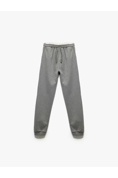 Koton Ribbed Waist Tie Pocket Basic Sweatpants