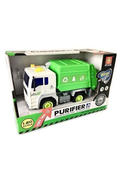 Wooden Toys Garbage truck with sounds and lights 1:20