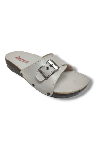 PARMİ Parmi 14701-25 Δερμάτινες Ανατομικές Γυναικείες Παντόφλες με Μονό Λουράκι