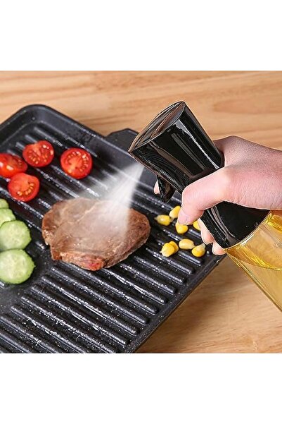 Yuwell YU WELL Glass Spray Bottle, Olive Oil Sprayer, For BBQ, Salad, Baking, Grilling (200ml, M5-Black)
