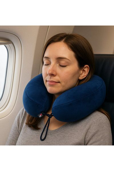 HT medical Travel Neck Pillow High for Neck Pain Relief During Long Travel