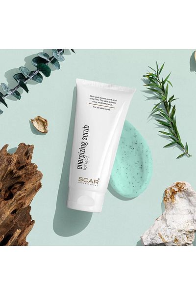 Scar Professional Scar Energizing Face Scrub for All Skin Types, 200ml, With Scar Treatment Properties