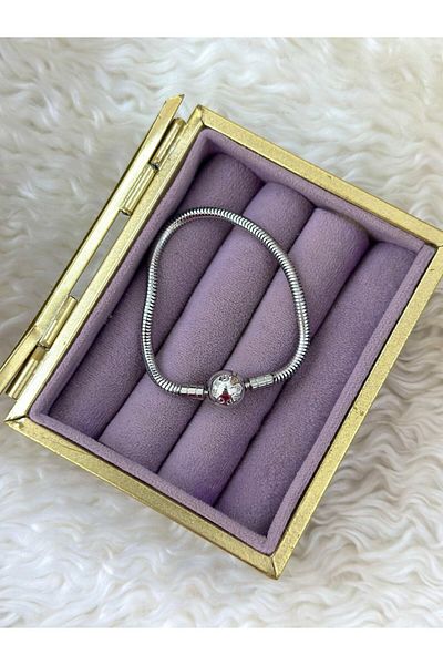 BY YASİN TOPÇU Steel Bracelet with Logo Detail (17cm)