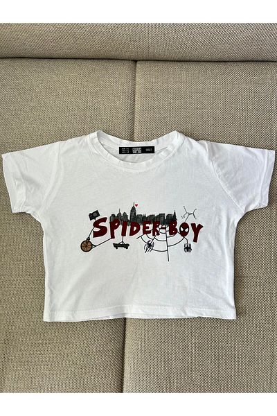 Wisevelya Spider Boy Printed Crop