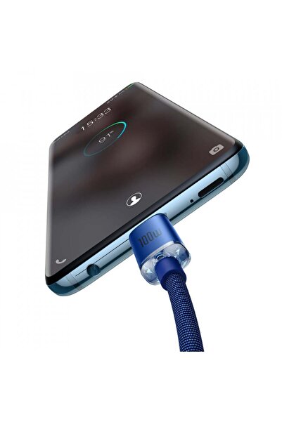 Baseus Type-C to Type-C data cable, 100W, 1.2m, Crystal Shine (CAJY000603) - Blue